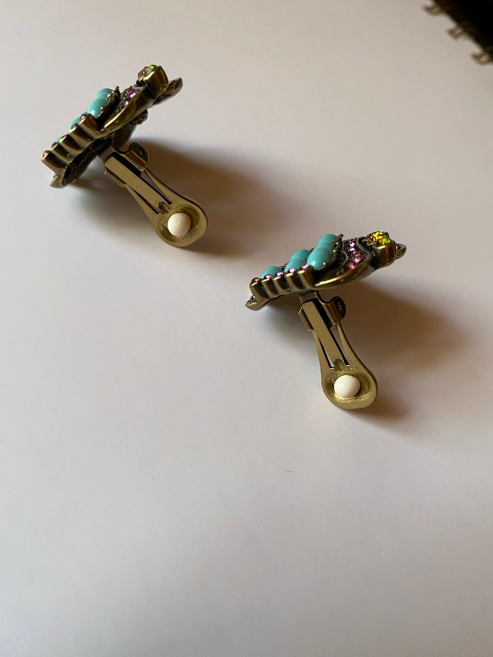 Heidi Daus Turquoise and Purple Multi-Colour Clip Earrings - Picture 14 of 17